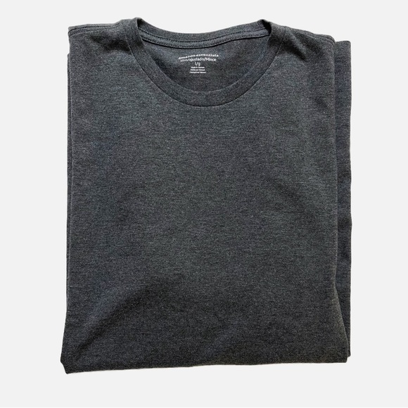 ✨NEW!✨ Amazon Essential Gray Slim Shirt Sleeve Tee - Large - Picture 2 of 9